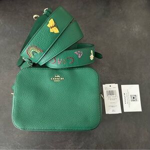 Coach Mini Camera Bag with Diary Embroidery Green